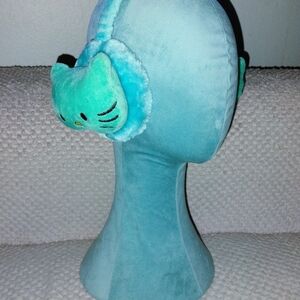 Hello Kitty Aqua Blue Plush Earmuffs Headband